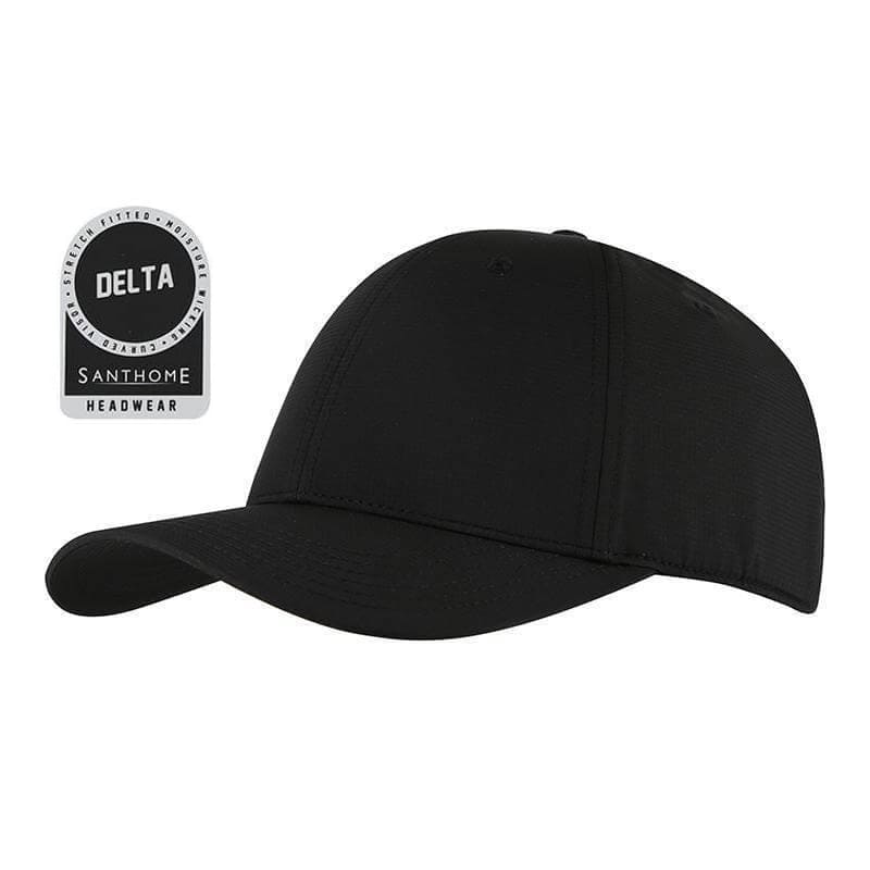 Santhome® DryNCool® Performance Stretch-Fitted Cap - Black