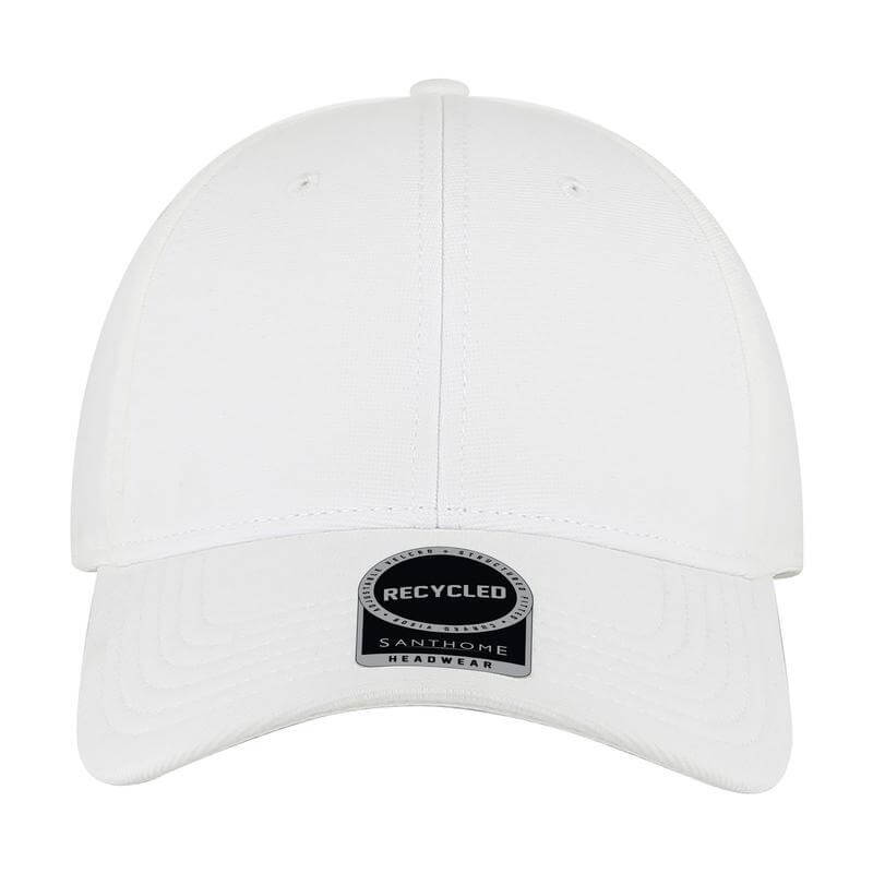 Santhome Recycled 6 Panel Adjustable Cap - White