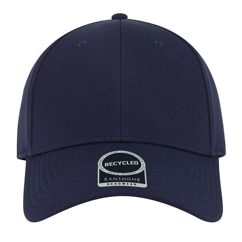 Santhome Recycled 6 Panel Adjustable Cap - Navy Blue