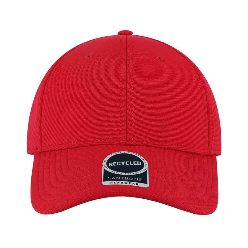 Santhome Recycled 6 Panel Adjustable Cap - Red