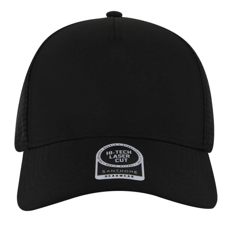 Santhome 5 Panel DryNCool® Sports Cap - Black