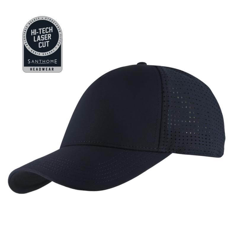 Santhome 5 Panel DryNCool® Sports Cap - Navy Blue