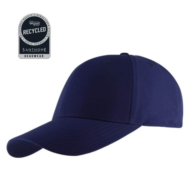 Santhome RPET 6 Panel DryNCool® Sport Cap - Navy Blue