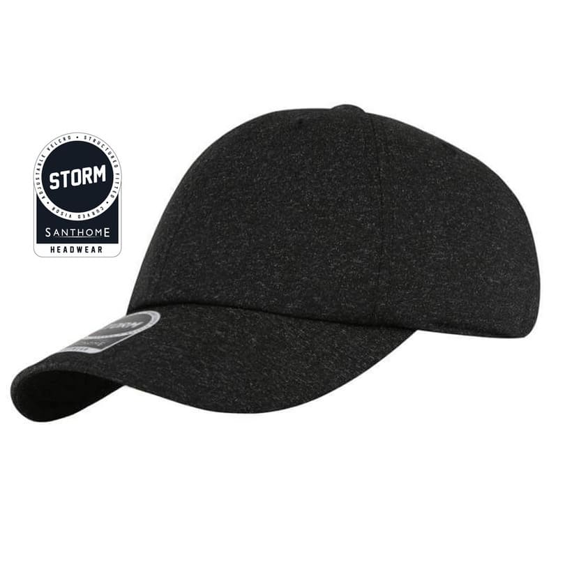 Santhome Textured 6-panel Cap - Black