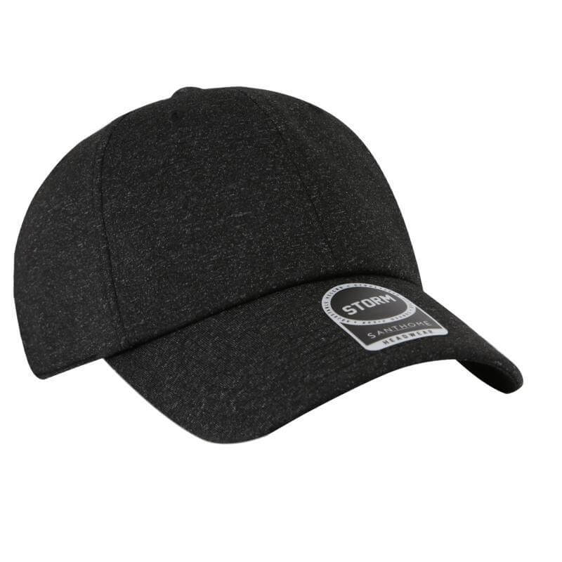 Santhome Textured 6-panel Cap - Black