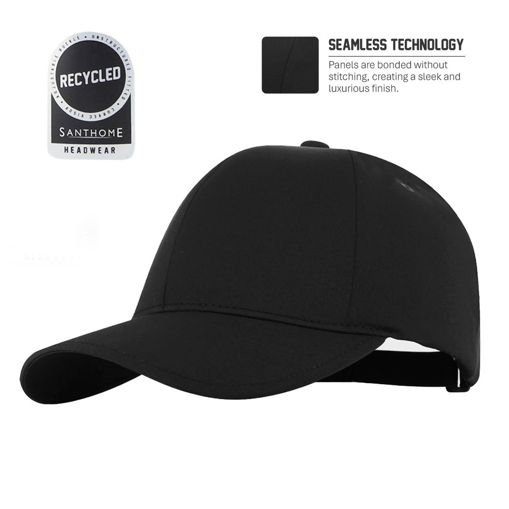 Santhome® DryNCool® Advanced Seamless 6-Panel Cap - Black