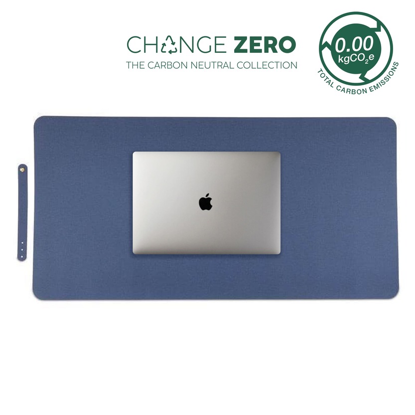 CHANGE ZERO Recycled PU Desk Pad - Navy Blue