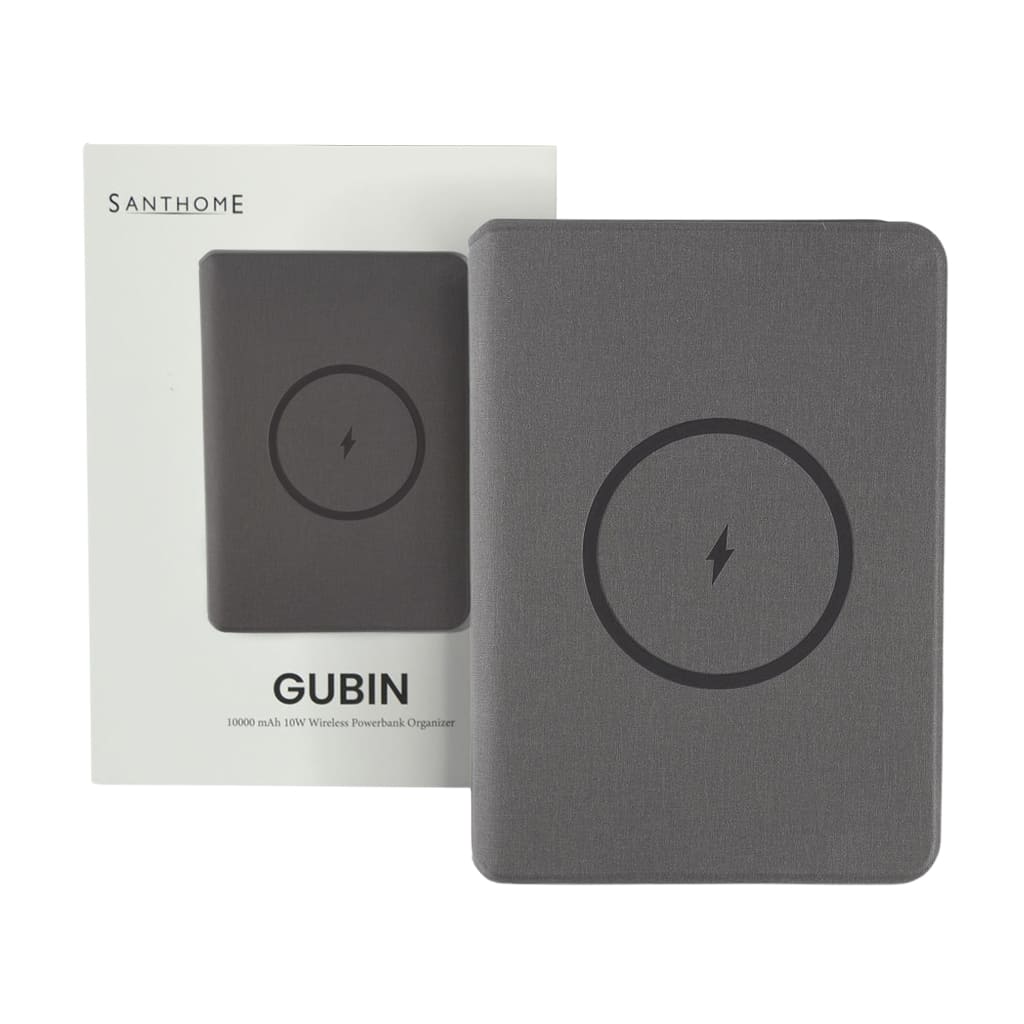 Santhome 10000mAh Wireless Powerbank Organizer - Grey
