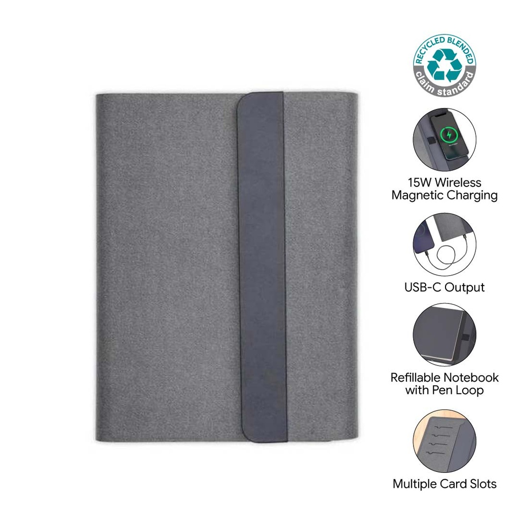 Santhome 10000mAh Mag Wireless Powerbank Portfolio - Black