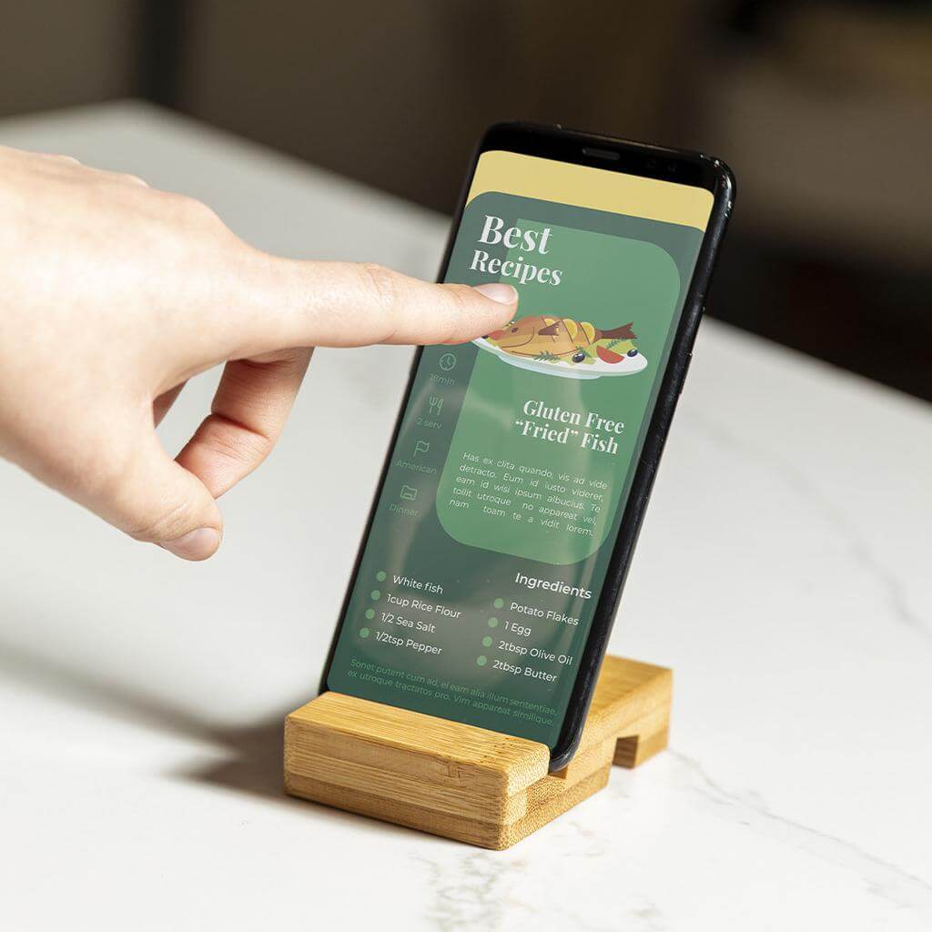 Giftology Bamboo Mobile Holder & Stand