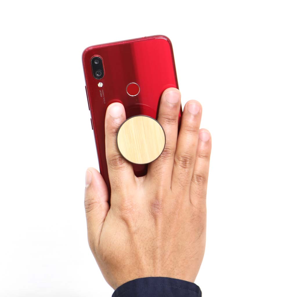 Giftology Phone Pop Grip with Bamboo Surface