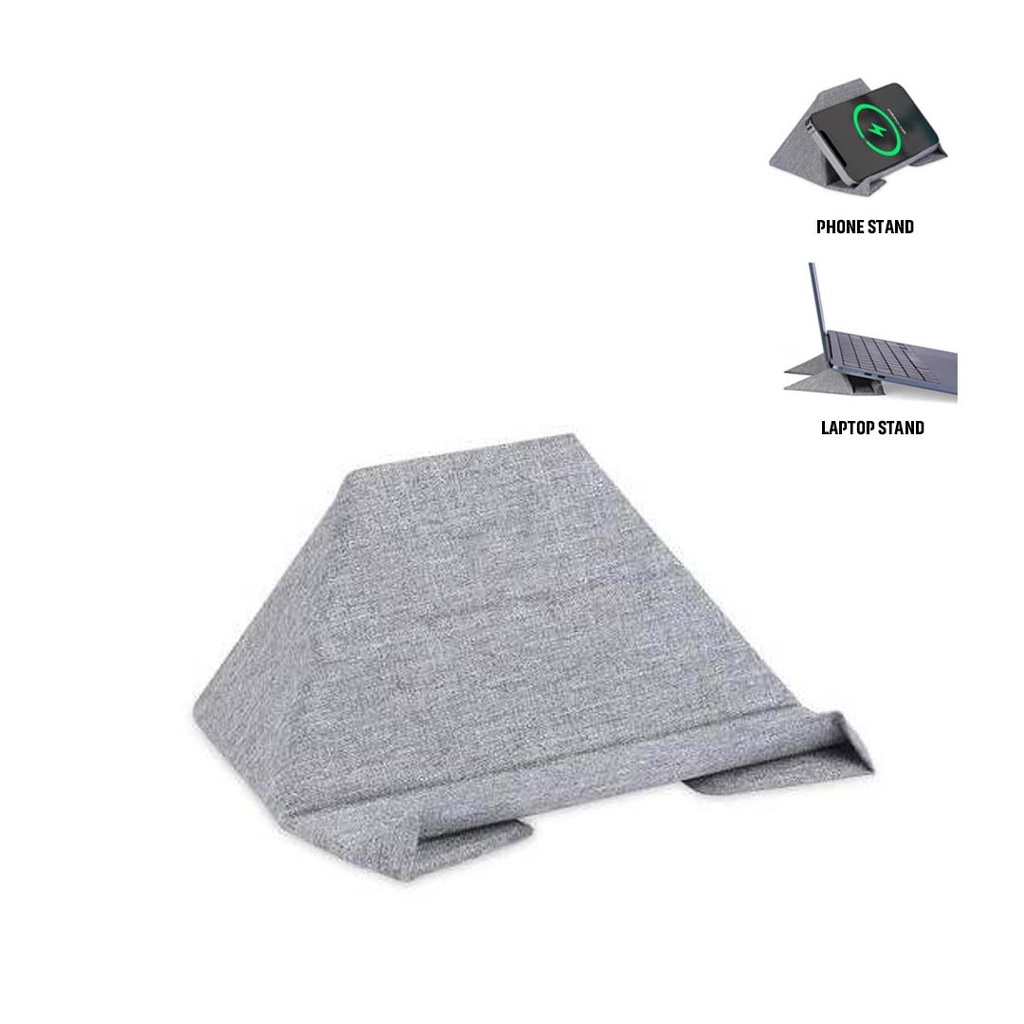 Giftology RPET 2-in-1 Laptop and Phone Stand - Grey