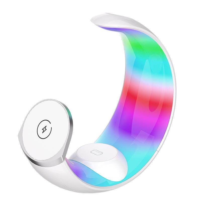 Giftoloy 4-in-1 Wireless Charger with Night Light - White