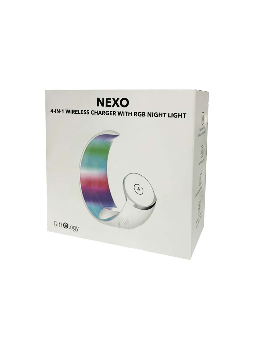 Giftoloy 4-in-1 Wireless Charger with Night Light - White
