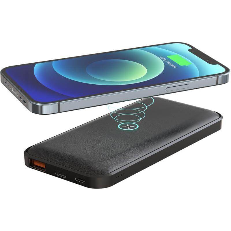 Recycled Leather 10000mAh PD Powerbank - Black