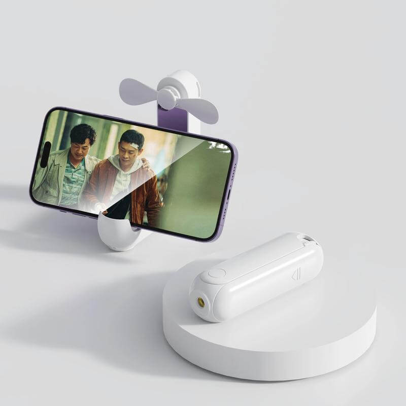 Giftology 5-in-1 Powerbank Fan with Torch, Phone Holder & Mirror