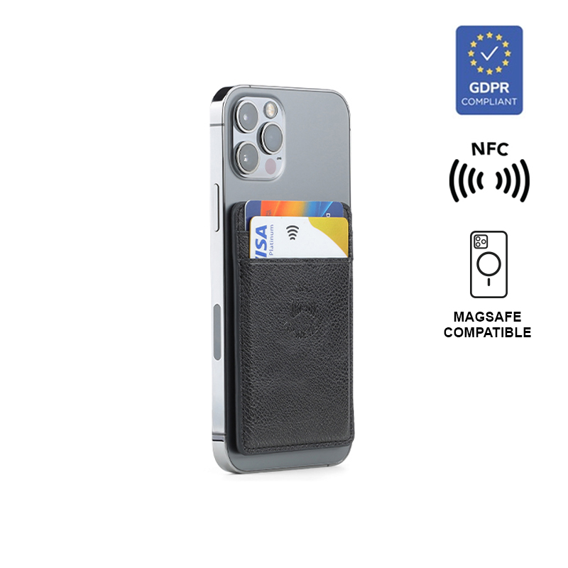 Santhome® 2-in-1 Mag Cardholder and Inbuilt NFC Digital Business Card - Black