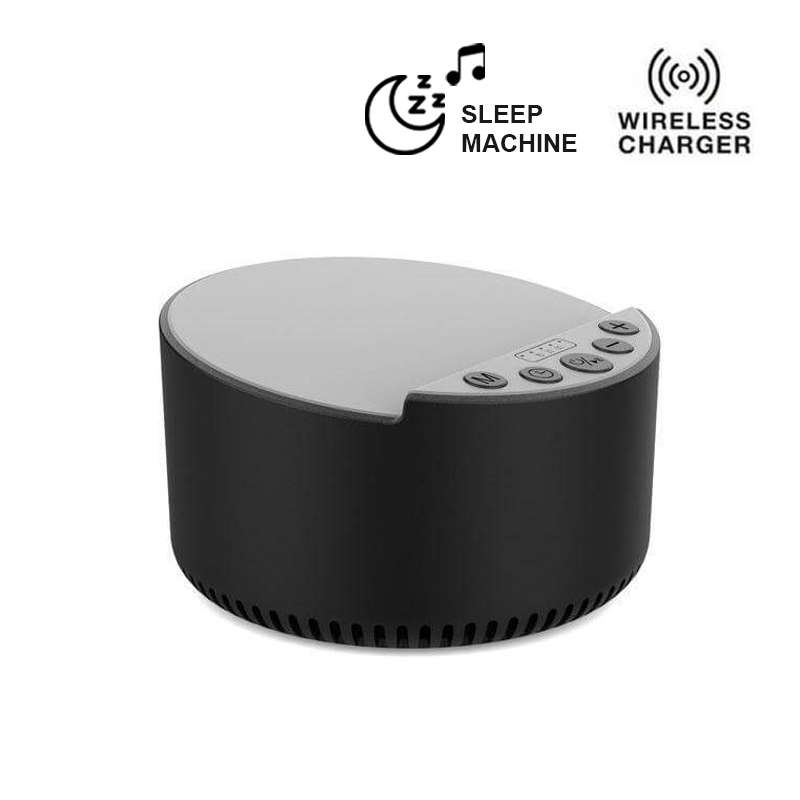 Giftology 3-in-1 Bluetooth Speaker with Sleep Machine and 15W Wireless Charger - Black