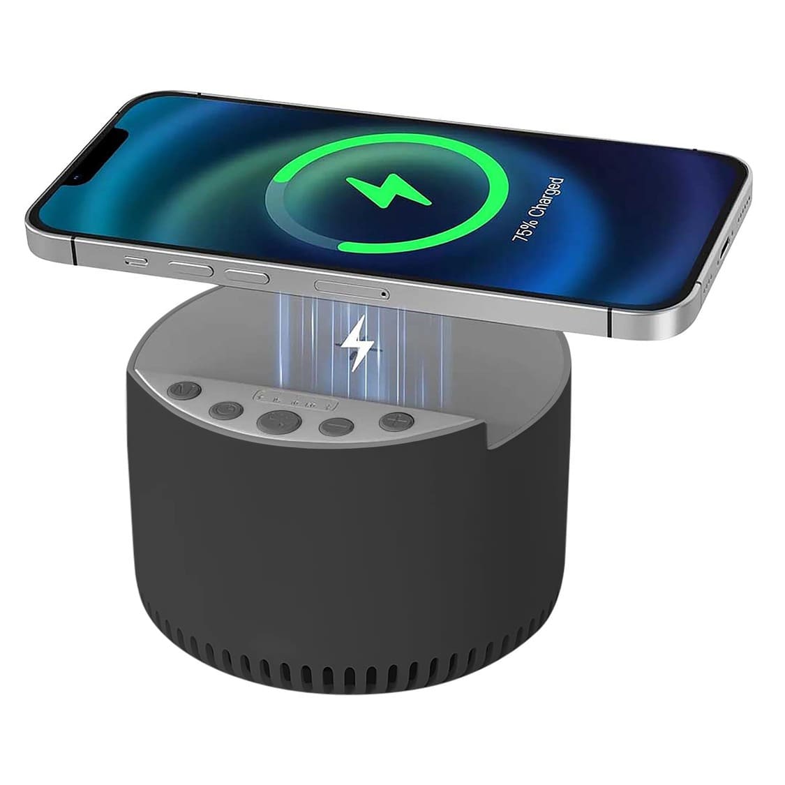 Giftology 3-in-1 Bluetooth Speaker with Sleep Machine and 15W Wireless Charger - Black