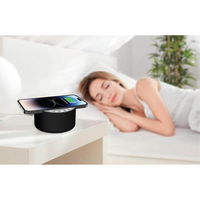 Giftology 3-in-1 Bluetooth Speaker with Sleep Machine and 15W Wireless Charger - Black