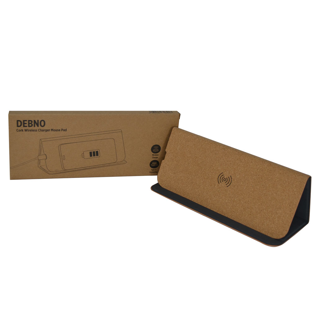 Giftology Cork Mouse Pad with 15W Wireless Charger