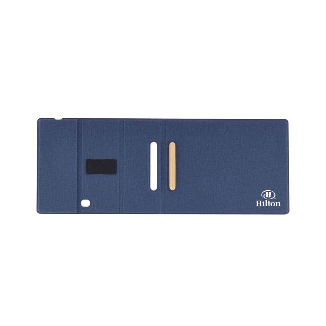 CHANGE ZERO Recycled PU 15W Wireless Mousepad & Desk Organizer - Navy Blue