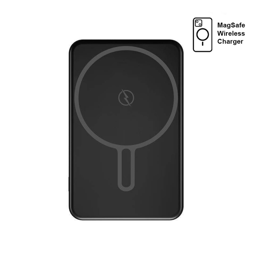 Giftology 5000 mAh Magnetic Wireless Powerbank - Black