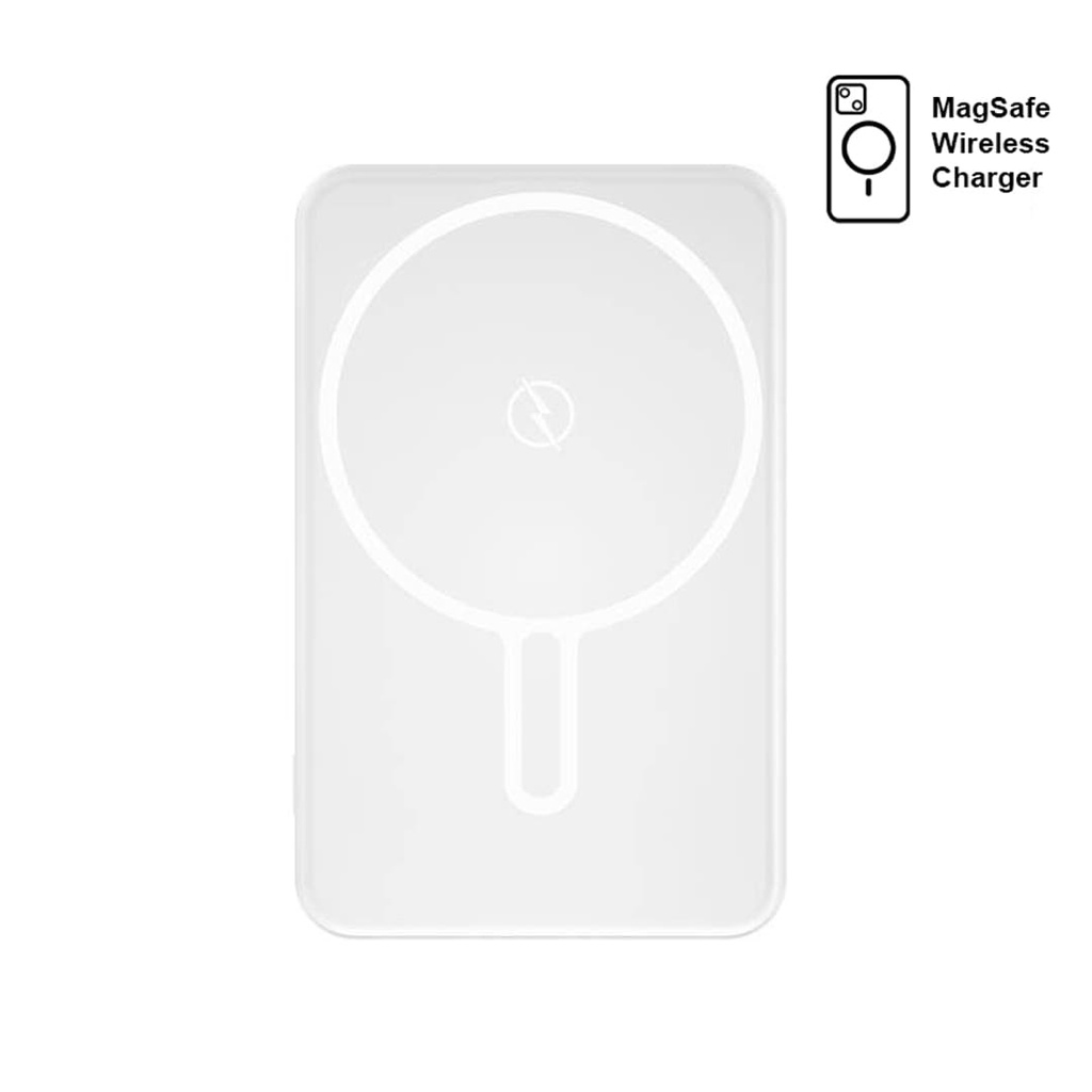 Giftology 5000 mAh Magnetic Wireless Powerbank - White