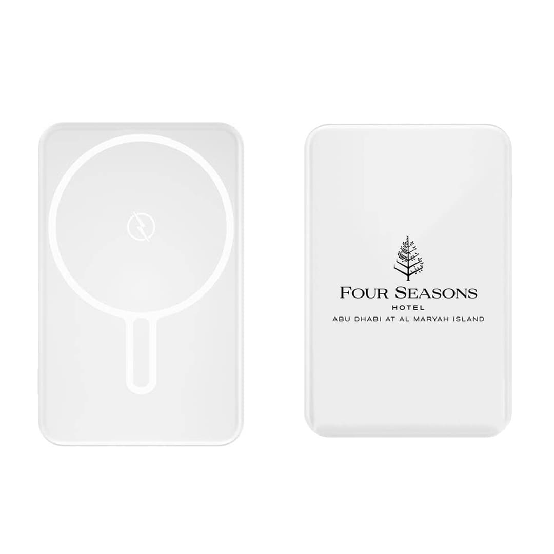 Giftology 5000 mAh Magnetic Wireless Powerbank - White