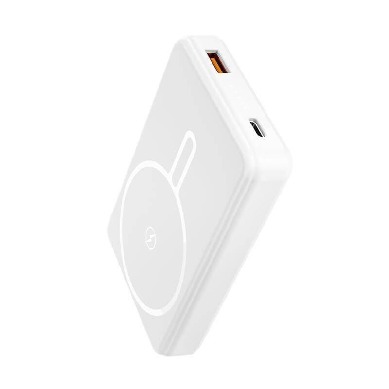Giftology 10,000 mAh Magnetic Wireless Powerbank in Gift Box- White