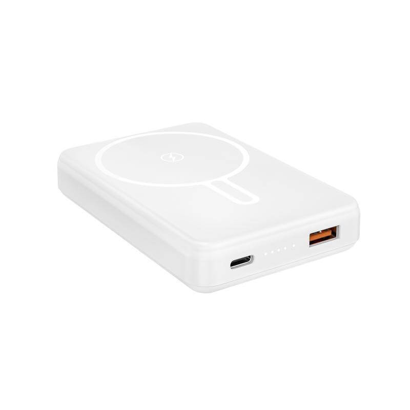 Giftology 10,000 mAh Magnetic Wireless Powerbank in Gift Box- White