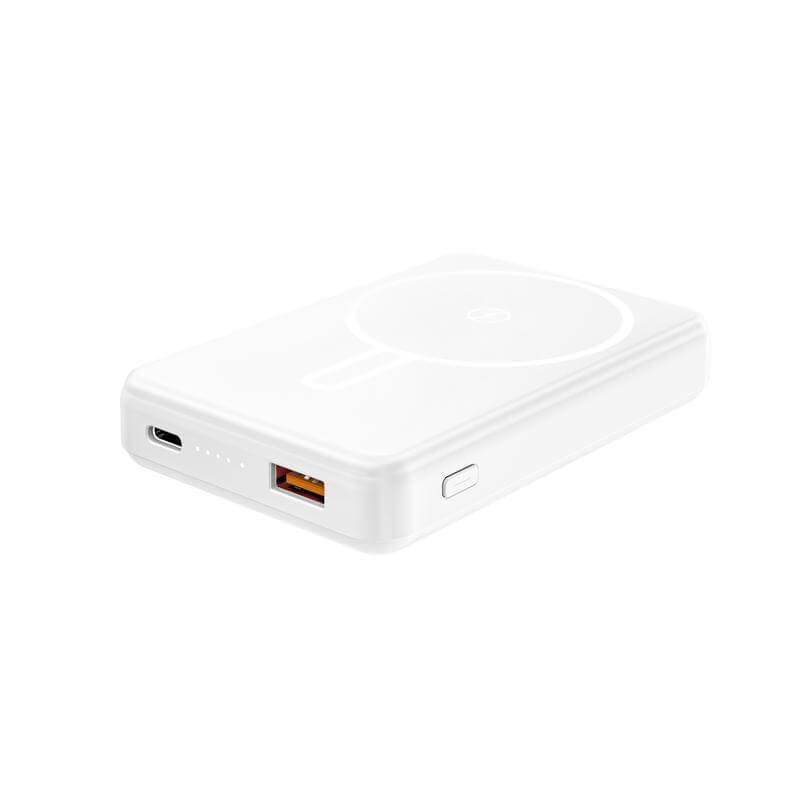 Giftology 10,000 mAh Magnetic Wireless Powerbank in Gift Box- White