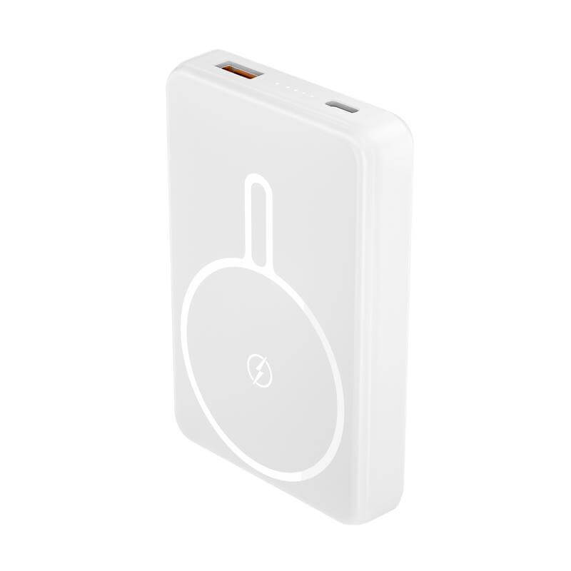 Giftology 10,000 mAh Magnetic Wireless Powerbank in Gift Box- White