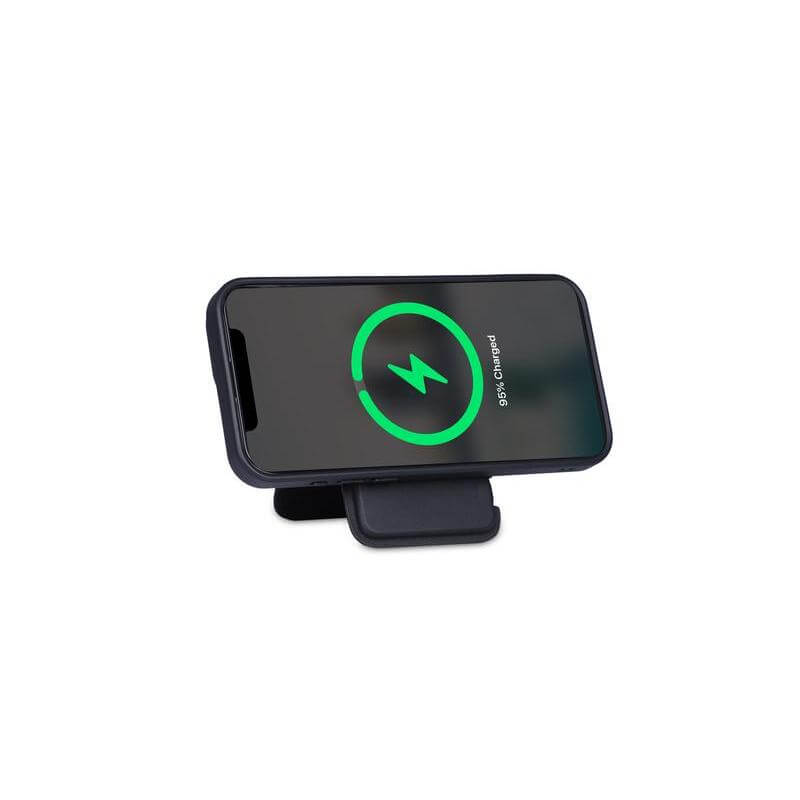 Giftology 3-in-1 Magnetic Wireless Charger Card Holder - Black