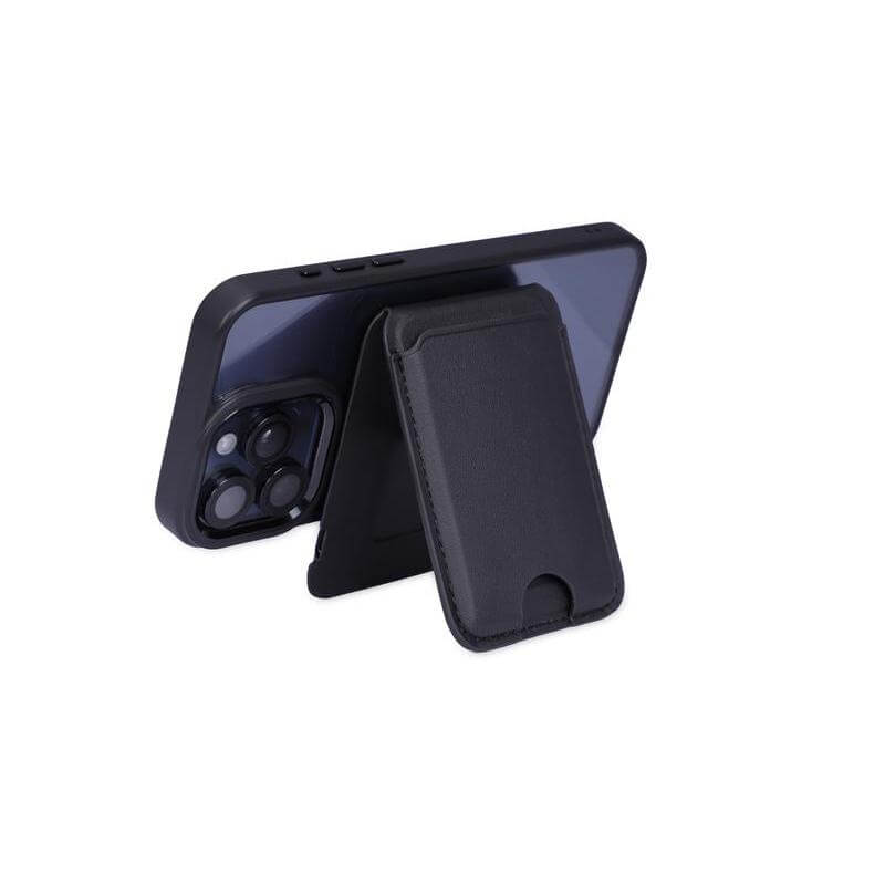 Giftology 3-in-1 Magnetic Wireless Charger Card Holder - Black