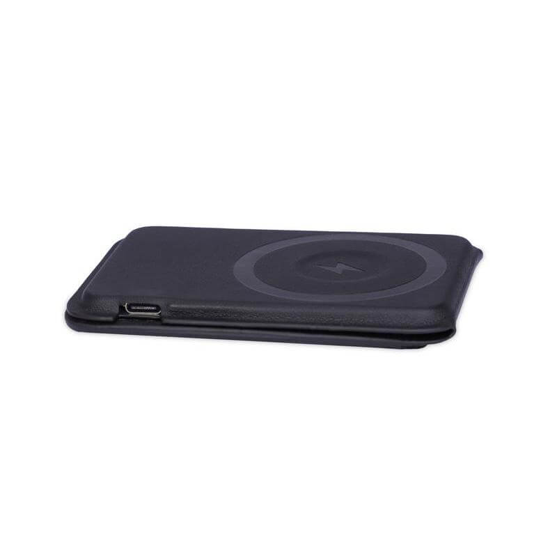 Giftology 3-in-1 Magnetic Wireless Charger Card Holder - Black