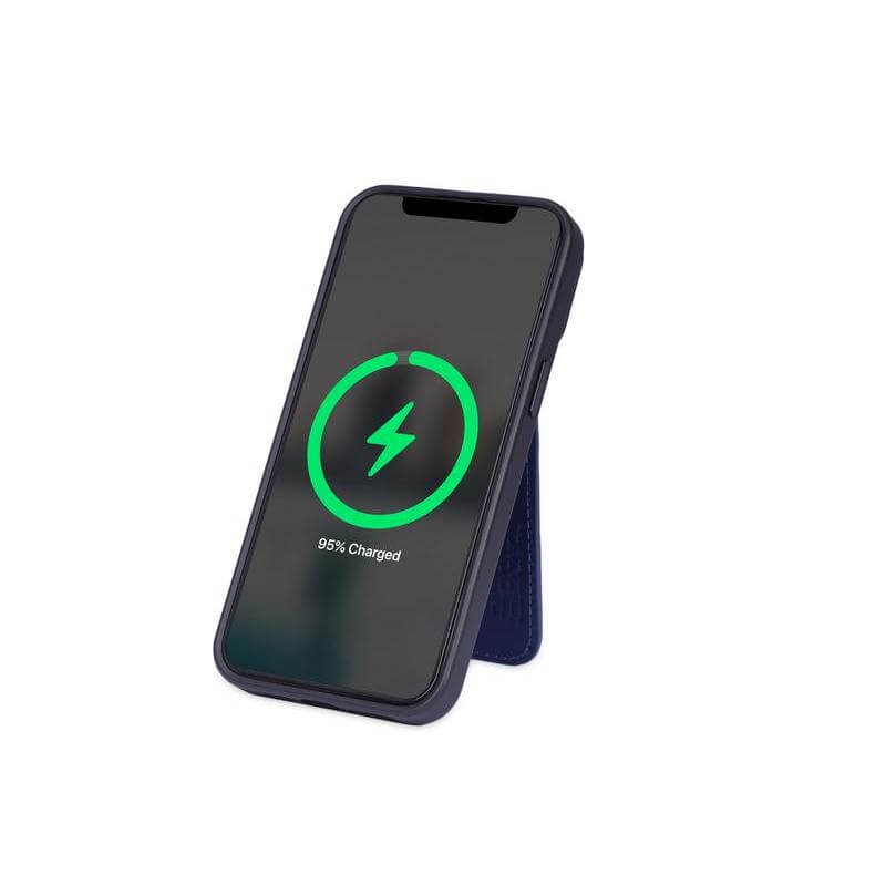 Giftology 3-in-1 Magnetic Wireless Charger Card Holder - Navy