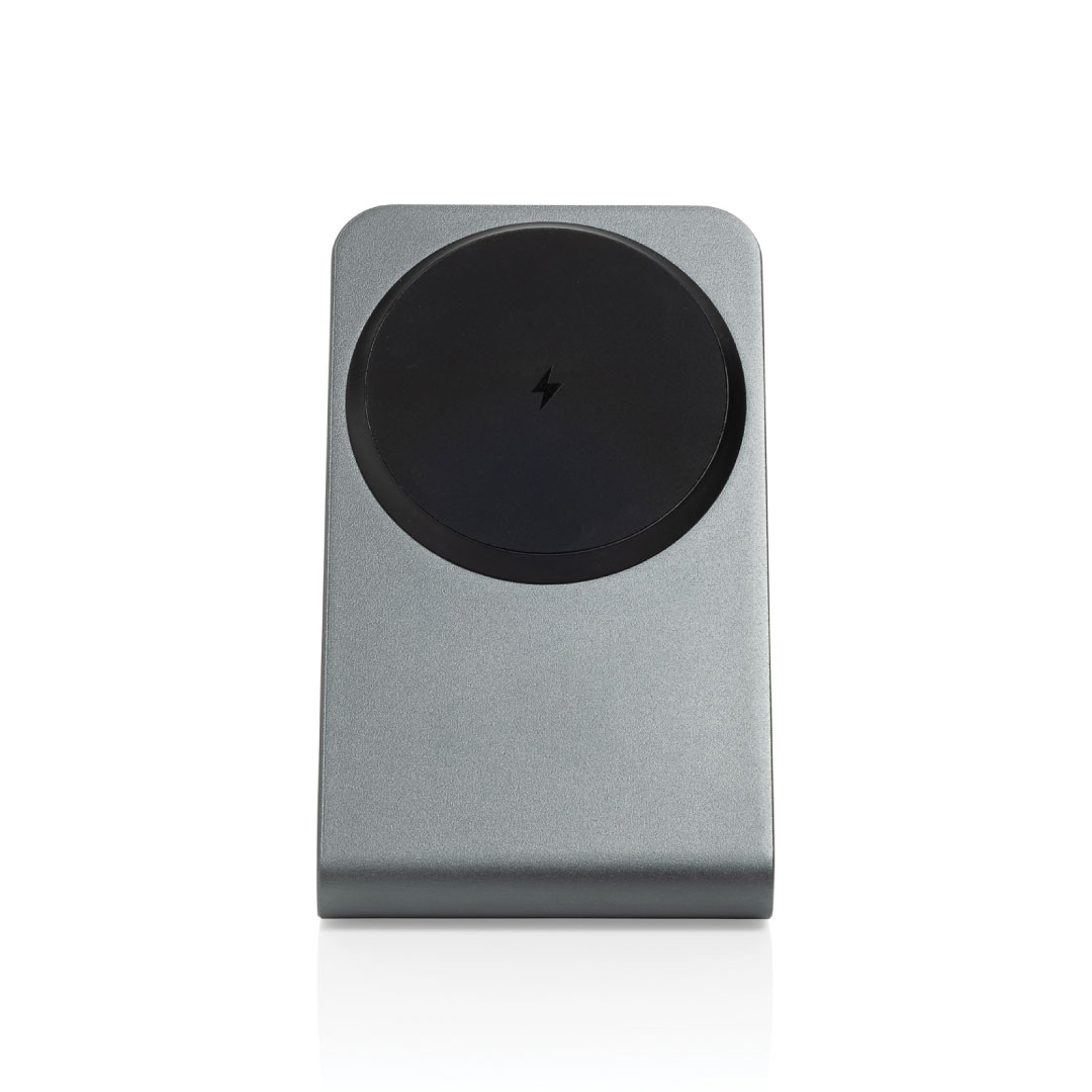 TERRA aluminum 15W magnetic wireless charging phone stand - Grey