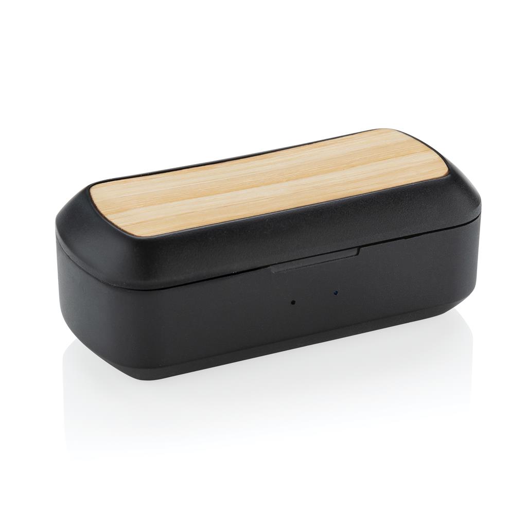 XD Bamboo Free Flow TWS Earbuds in Charging Case - Black