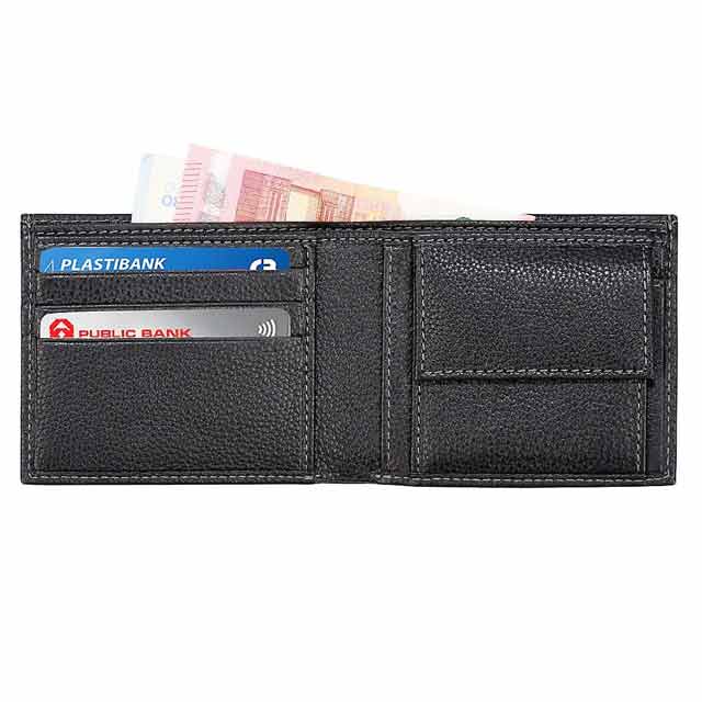 SANTHOME Men's Wallet In Genuine Leather (Anti-microbial)