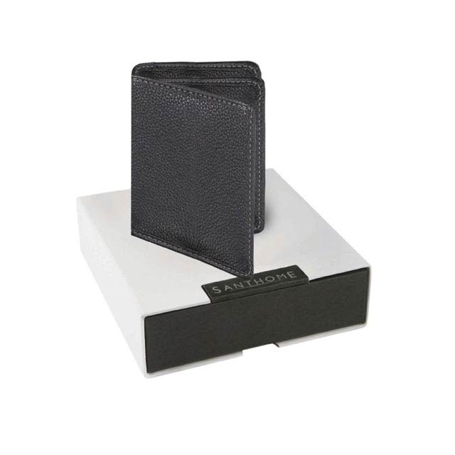 SANTHOME Card Case In Genuine Leather (Anti-microbial )