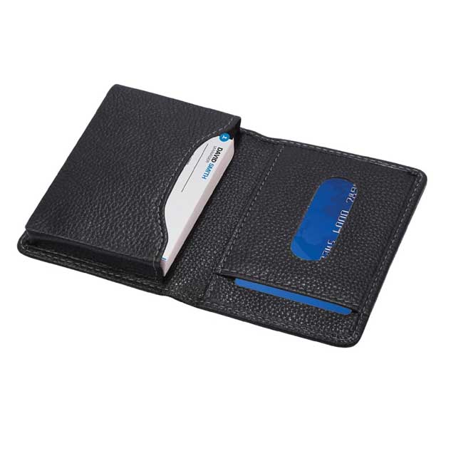 SANTHOME Card Case In Genuine Leather (Anti-microbial )