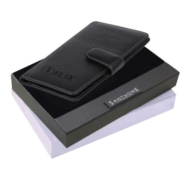 SANTHOME Travel Wallet in Genuine Leather (Anti-microbial)