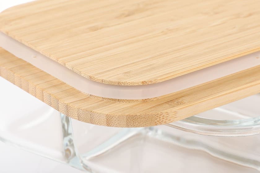 Hans Larsen Glass Lunch Box with Bamboo Cutlery