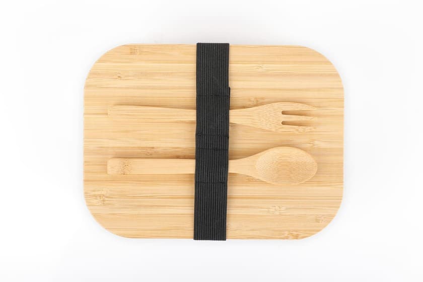 Hans Larsen Glass Lunch Box with Bamboo Cutlery
