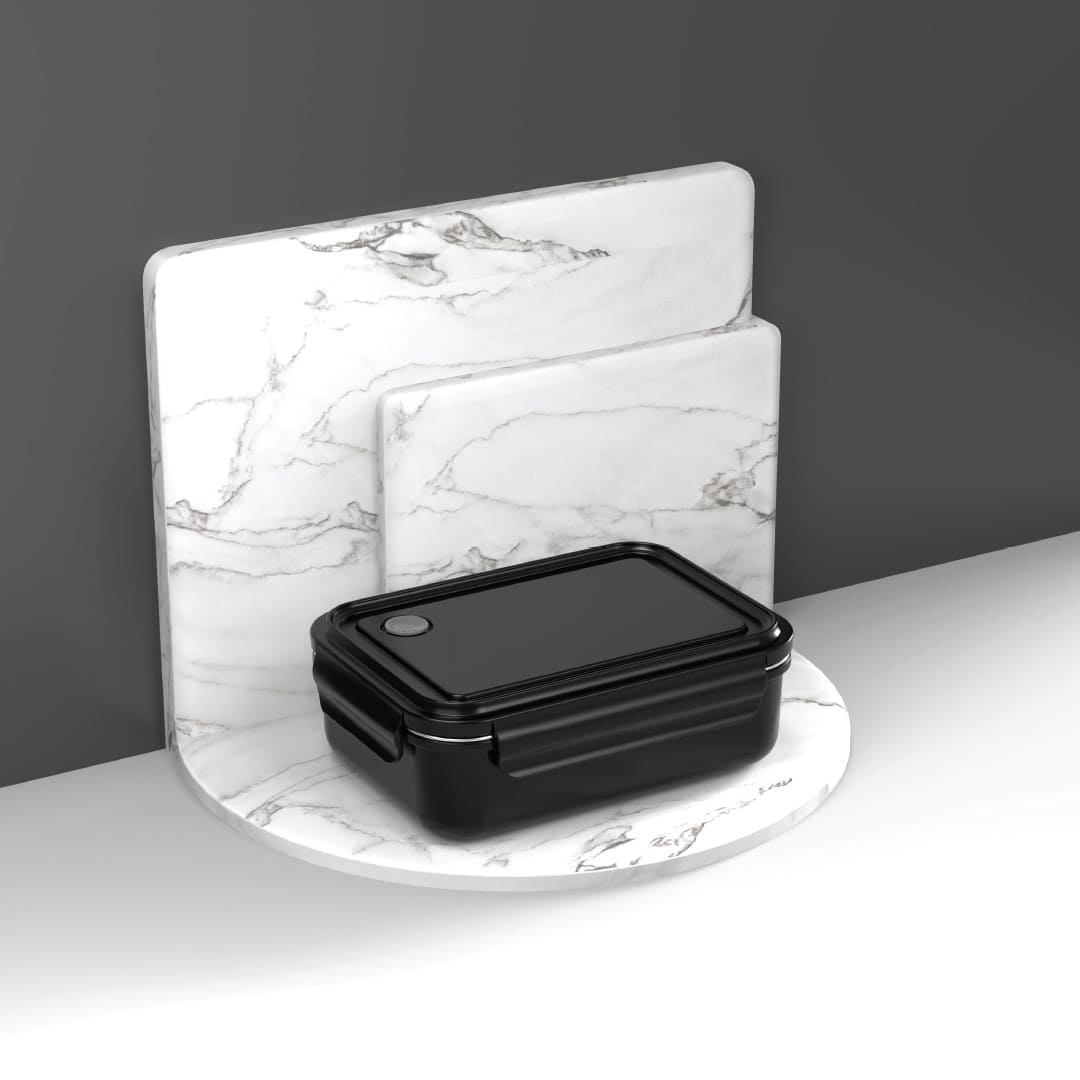 Hans Larsen Stainless Steel Lunch Box - 800ml - Black