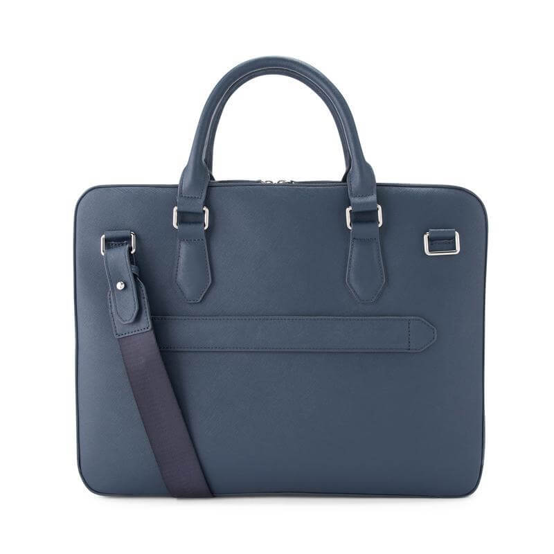 Cross Luxury Leather Briefcase - Navy Blue
