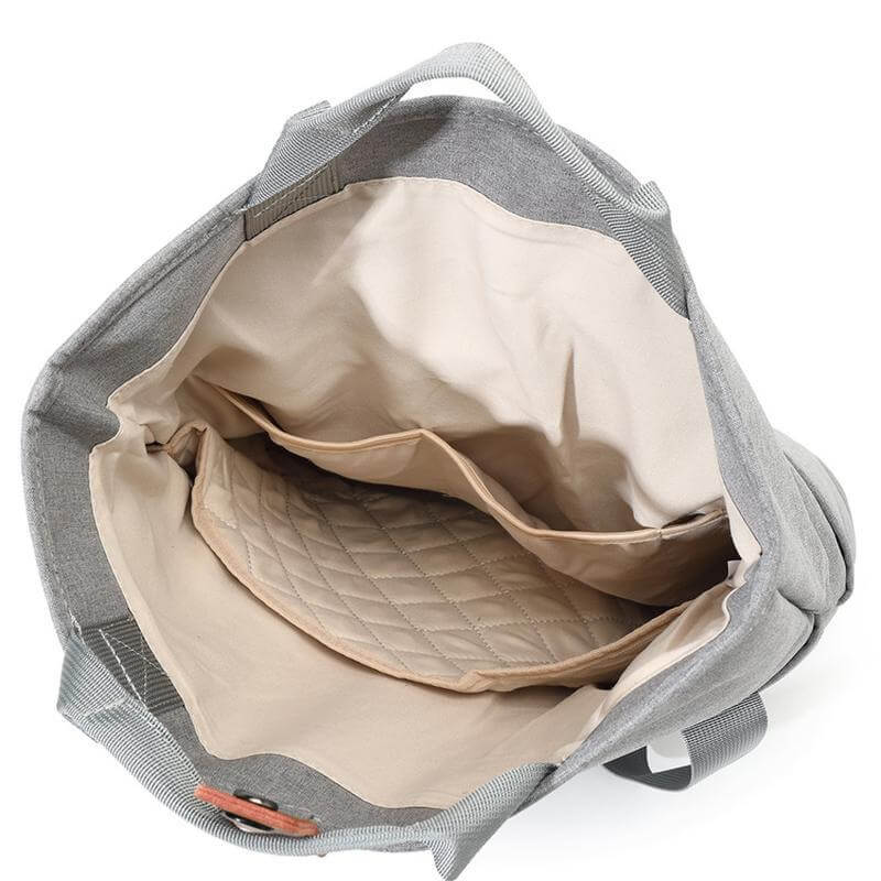 SANTHOME 2-in-1 Messenger & Tote Bag - Light Grey