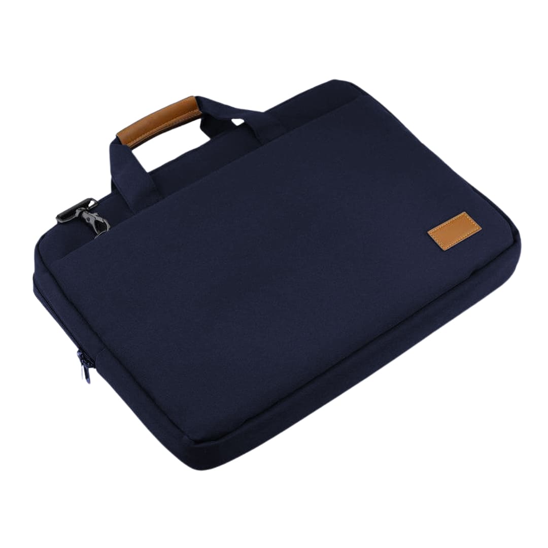 Santhome® 15" Laptop Bag - Navy Blue/Tan