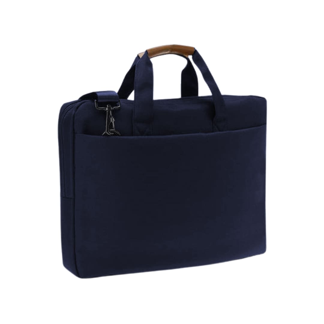 Santhome® 15" Laptop Bag - Navy Blue/Tan